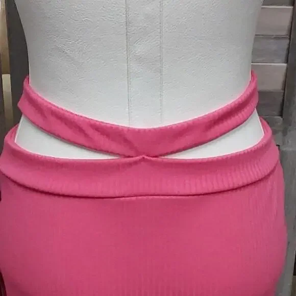 Women's Cross Waist Rib-Knit Midi Skirt | Future Collective | Small - Picture 5 of 12